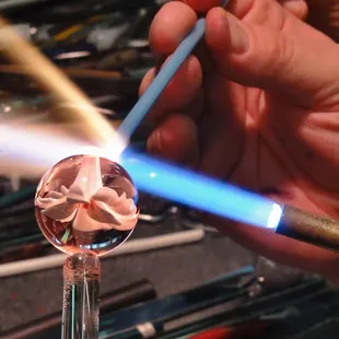 Flame Your Own Pendant with owner and resident artist Mark Payton.