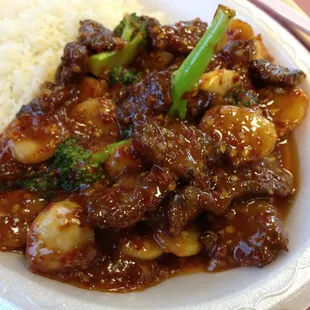 They will special make your human beef as hot as you want. Mine is Lava sauce!