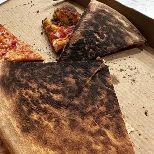 Burnt pizza