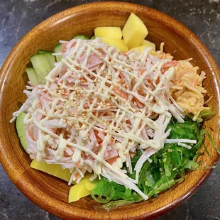 2. Kani (or) Avocado Poke Bowl $14.99
