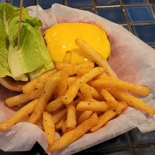 Big A$$ Burger with fries