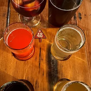 Red Sangria, flight and another beer