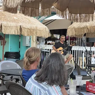 Enjoying the live music
