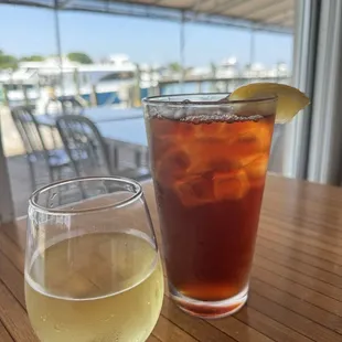 View of marina from inside in the air conditioning