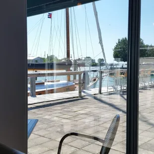 View through dining room