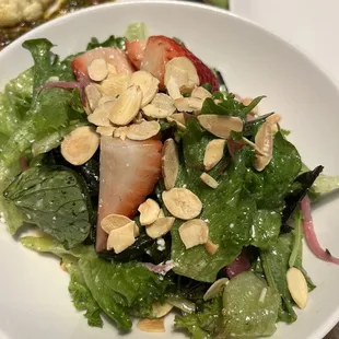 Strawberry fields champagne salad