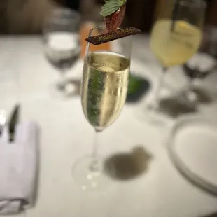 Champagne for the birthday girl!