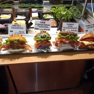 Just a few of the many sandwiches offered.