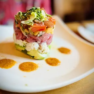 Crab avocado stack
