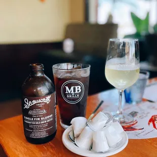 Seaworth cold brew coffee / $5 + Mirrasou Moscato / $7.50