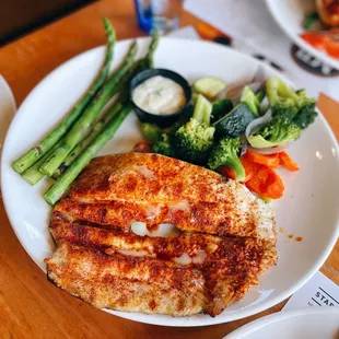 Creative combos: Rainbow trout &amp; fresh halibut (+$2) / $24