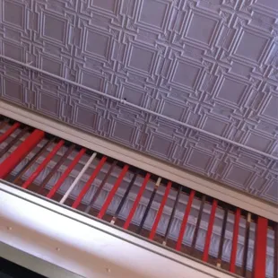 Love the original tin ceiling!