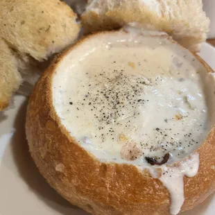 Chowder in Bread Bowl