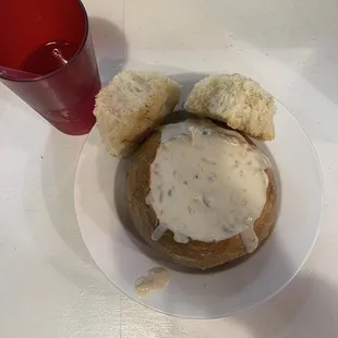 Clam Chowder (bread) Bowl