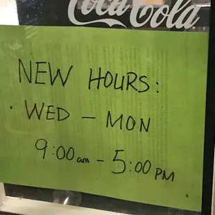 They are finally reopened from their pandemic break. These are the current hours.