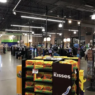 people shopping in a grocery store