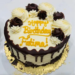 a birthday cake on a plate