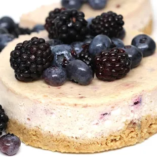 Very Black &amp; Blueberry Cheesecake with ingredients from Market District!