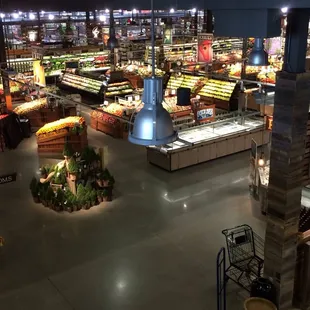 a wide view of a grocery store