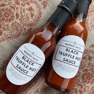 This sauce is BOSS! Black truffle hot sauce!