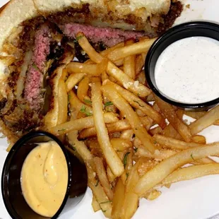 The Bacon Jam Burger with Parmesan &amp; truffle oil fries!