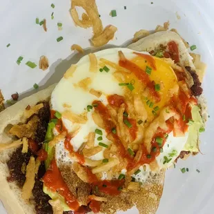 Bacon jam avocado toast