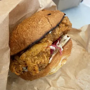 Crunchy Fried Chicken Sandwich