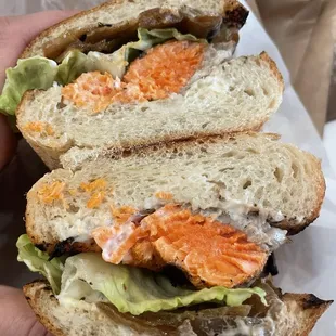 Salmon sandwich