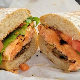 Blackened Salmon Sandwich, $19.95 – 4 Stars