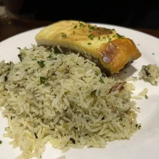 Mousaka (large size include basmati rice, greek salad, hummus, pita brd)