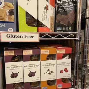 a variety of gluten free products