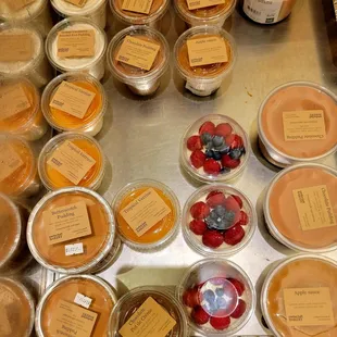 Desserts including Butterscotch Pudding