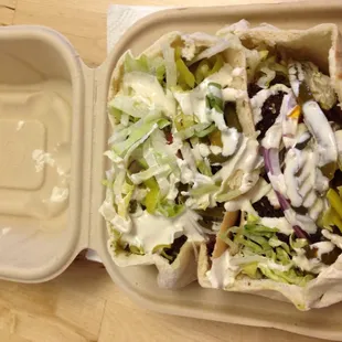 Now that is a sexy falafel pita (and only $6)