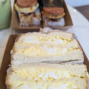 Egg Sando and spam masubi. Everything was super good.