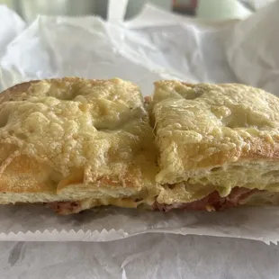 The Liz Marie weekly special on focaccia with grand cru crust.