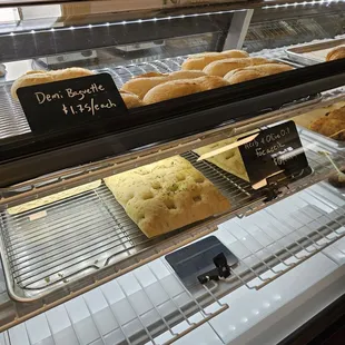 a display of baked goods