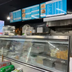 a display of food items