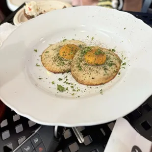 2 plant-based sunny side up eggs from A LOT of VEGANO $7