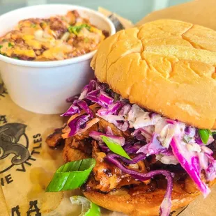 Orange bird - bbq Jackfruit