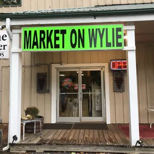 the front of a store