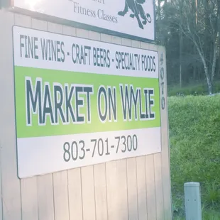 a sign for a business