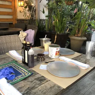 a table set for a meal