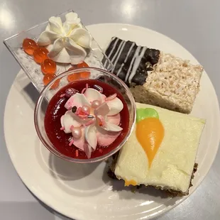 Some dessert selections, they also have gelato options