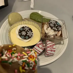 a variety of desserts