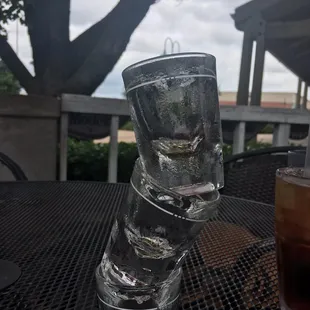Self service patio bar...