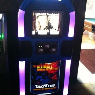 a juke box with a video game on it