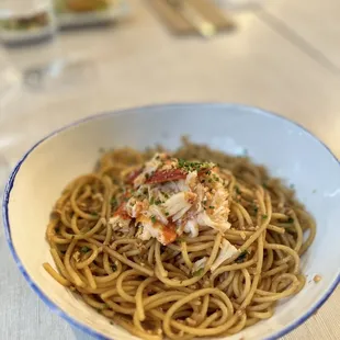 Garlic noodles with lobster