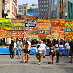 many people walking around