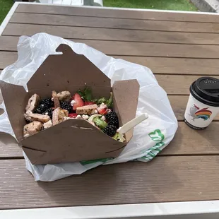 Chicken and berry salad