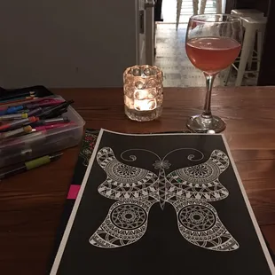 My #Zen #WineBar #WatermelonRośe #Coloring #Downtime #Relaxation